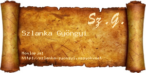 Szlanka Gyöngyi névjegykártya