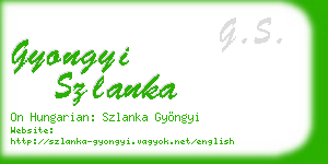 gyongyi szlanka business card